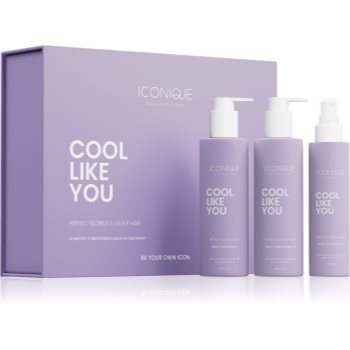 ICONIQUE Professional COOL LIKE YOU Perfect Blonde & Silver Violet Set set neutralizeaza tonurile de galben - imagine 2